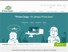Tablet Screenshot of primecargo.com